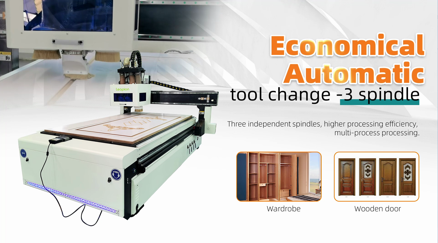 Leapion CNC Changement d'outil automatique économique - 3 broche
